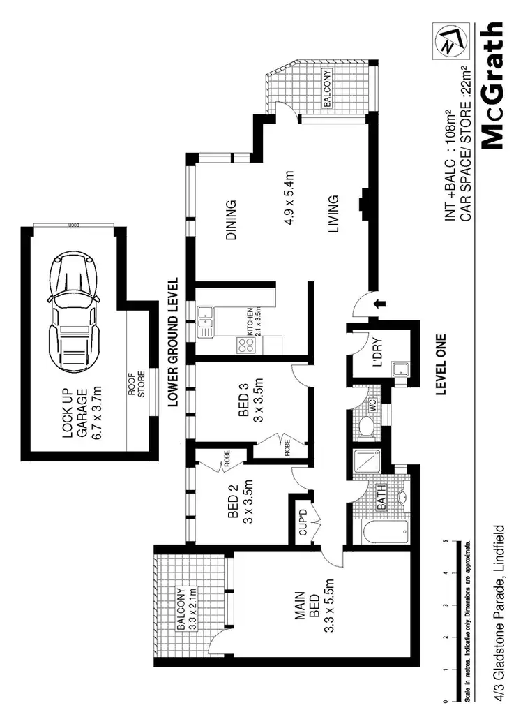 Floorplan of Homely apartment listing, 4/3 Gladstone Parade, Lindfield NSW 2070