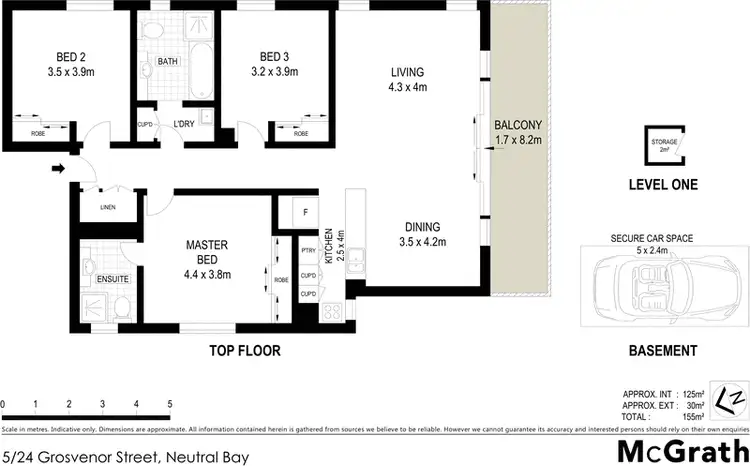 Floorplan of Homely apartment listing, 5/24 Grosvenor Street, Neutral Bay NSW 2089