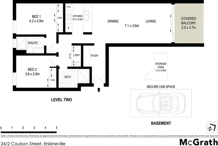 Floorplan of Homely apartment listing, 24/2 Coulson Street, Erskineville NSW 2043