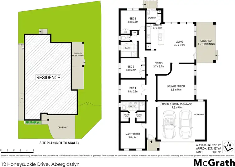 Floorplan of Homely house listing, 12 Honeysuckle Drive, Aberglasslyn NSW 2320