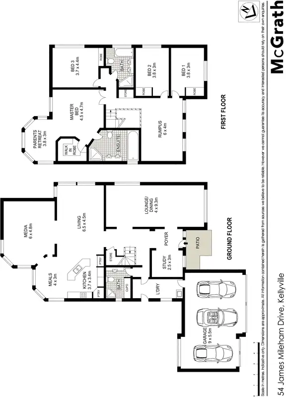 Floorplan of Homely house listing, 54 James Mileham Drive, Kellyville NSW 2155
