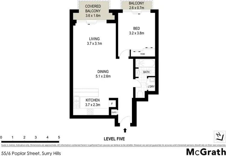 Floorplan of Homely apartment listing, 55/6 Poplar Street, Surry Hills NSW 2010