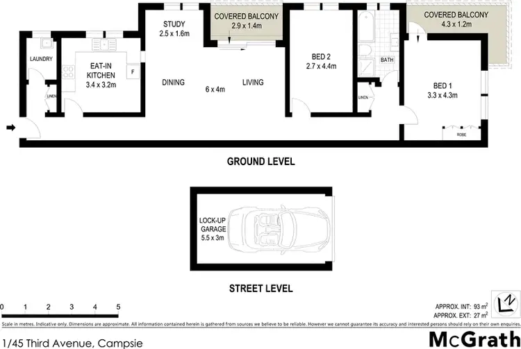 Floorplan of Homely apartment listing, 1/45 Third Avenue, Campsie NSW 2194