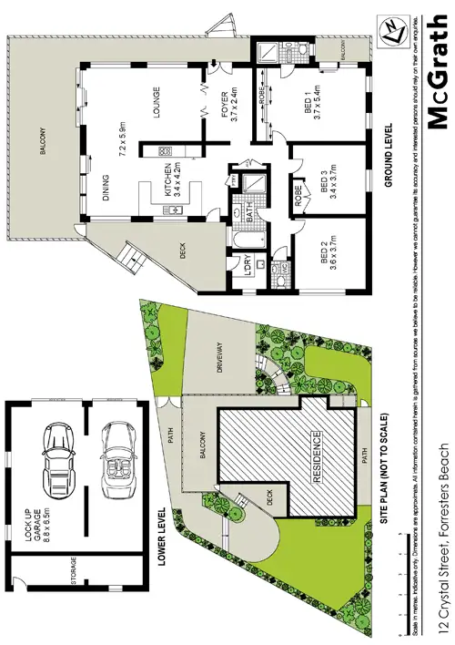 Floorplan of Homely house listing, 12 Crystal Street, Forresters Beach NSW 2260
