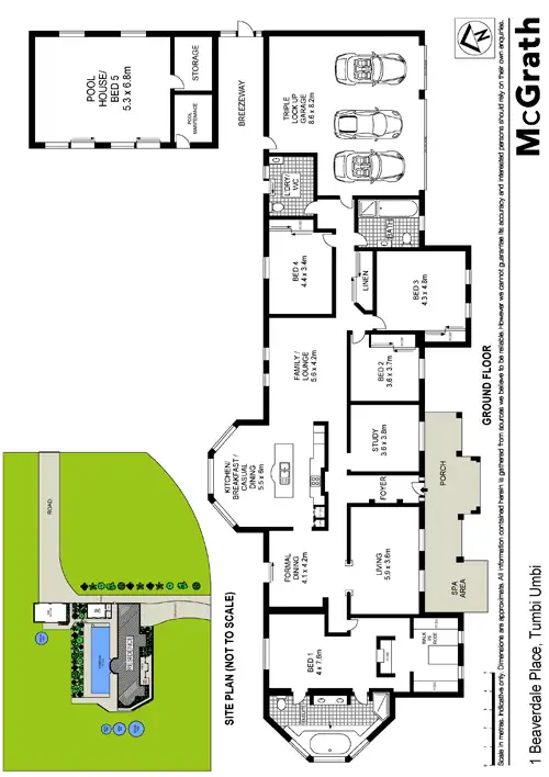 Floorplan of Homely rural property listing, 1 Beaverdale Place, Tumbi Umbi NSW 2261