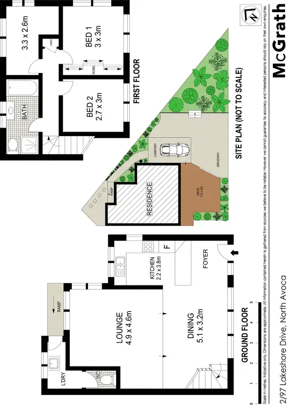 Floorplan of Homely townhouse listing, 2/97 Lake Shore Drive, North Avoca NSW 2260