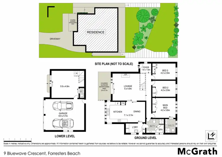Floorplan of Homely house listing, 9 Bluewave Crescent, Forresters Beach NSW 2260