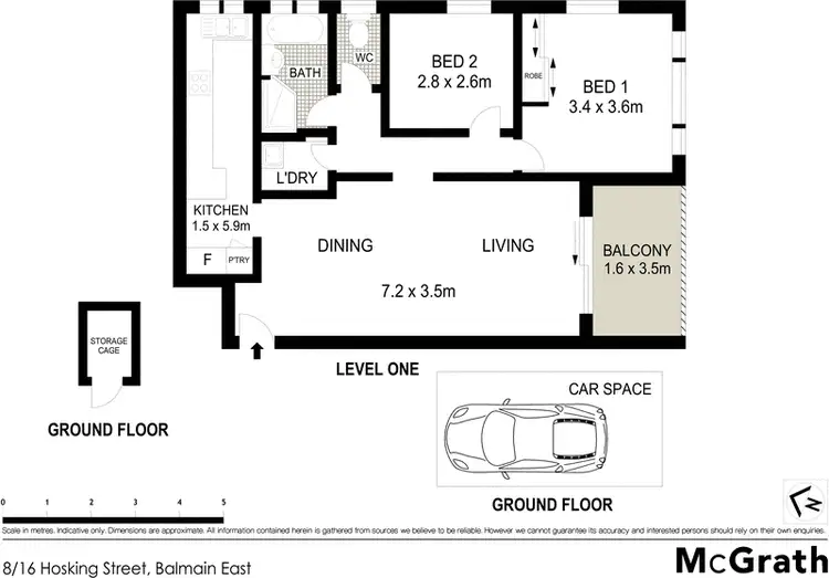 Floorplan of Homely apartment listing, 8/16 Hosking Street, Balmain East NSW 2041