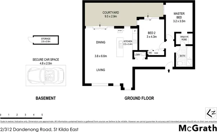 Floorplan of Homely apartment listing, 2/312 Dandenong Road, St Kilda East VIC 3183