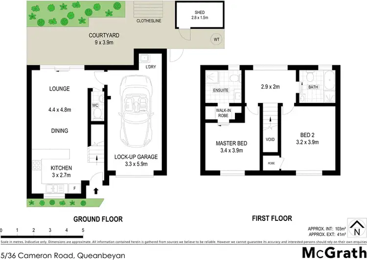 Floorplan of Homely townhouse listing, 5/36 Cameron Road, Queanbeyan NSW 2620