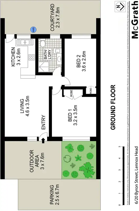 Floorplan of Homely apartment listing, 6/20 Byron Street, Lennox Head NSW 2478