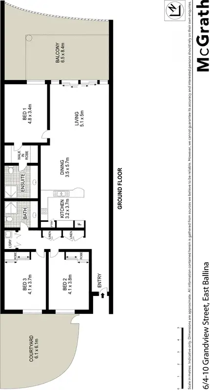 Floorplan of Homely apartment listing, 6/4 Grandview Street, East Ballina NSW 2478