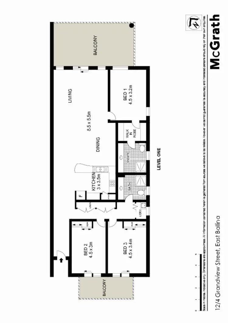 Floorplan of Homely apartment listing, 12/4 Grandview Street, East Ballina NSW 2478