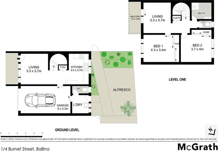 Floorplan of Homely townhouse listing, 1/4 Burnet Street, Ballina NSW 2478