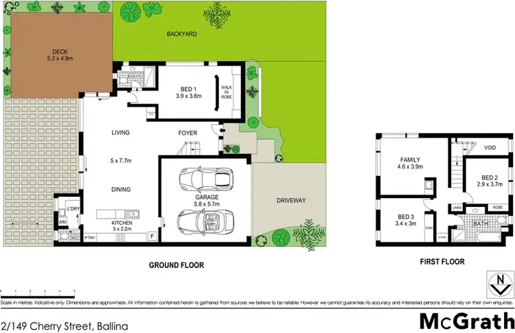 Floorplan of Homely townhouse listing, 2/149 Cherry Street, Ballina NSW 2478