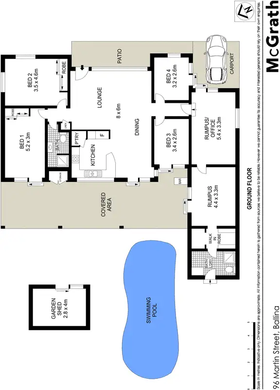Floorplan of Homely house listing, 96 Martin Street, Ballina NSW 2478