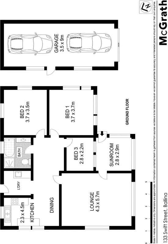 Floorplan of Homely house listing, 133 Swift Street, Ballina NSW 2478