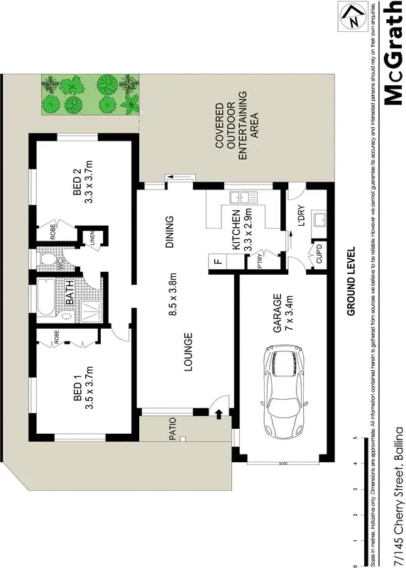 Floorplan of Homely villa listing, 7/145 Cherry Street, Ballina NSW 2478