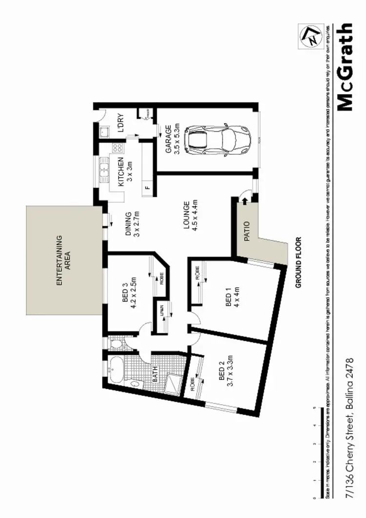 Floorplan of Homely villa listing, 7/136 Cherry Street, Ballina NSW 2478