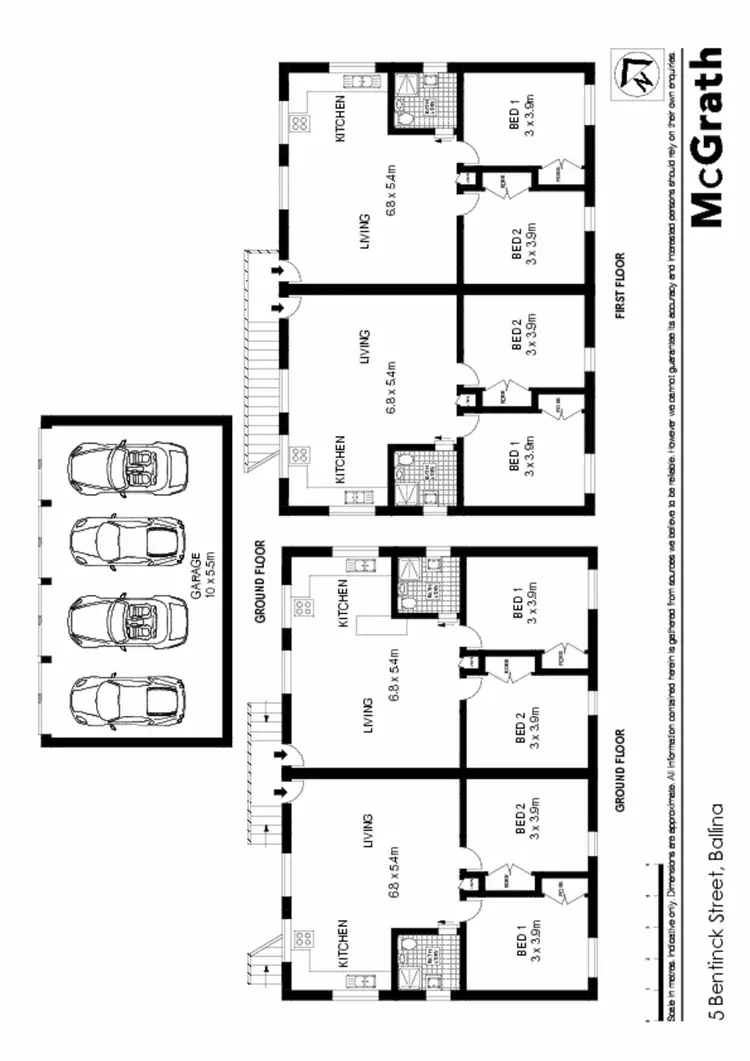 Floorplan of Homely block of units listing, 5 Bentinck Street, Ballina NSW 2478
