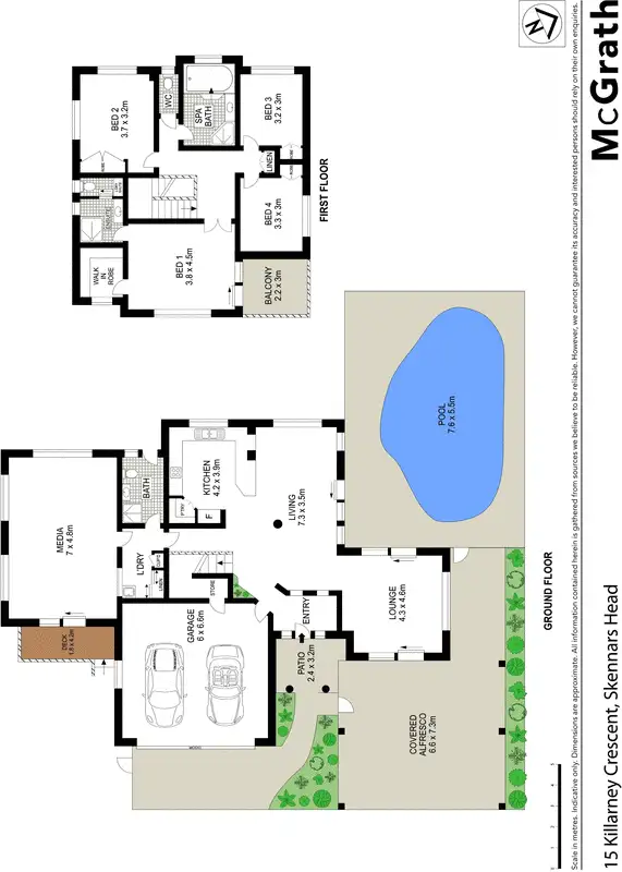 Floorplan of Homely house listing, 15 Killarney Crescent, Skennars Head NSW 2478