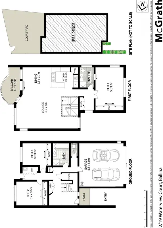Floorplan of Homely townhouse listing, 2/19 Waterview Court, Ballina NSW 2478