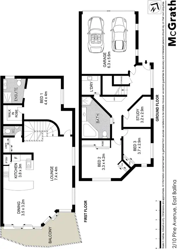 Floorplan of Homely townhouse listing, 2/10 Pine Avenue, East Ballina NSW 2478