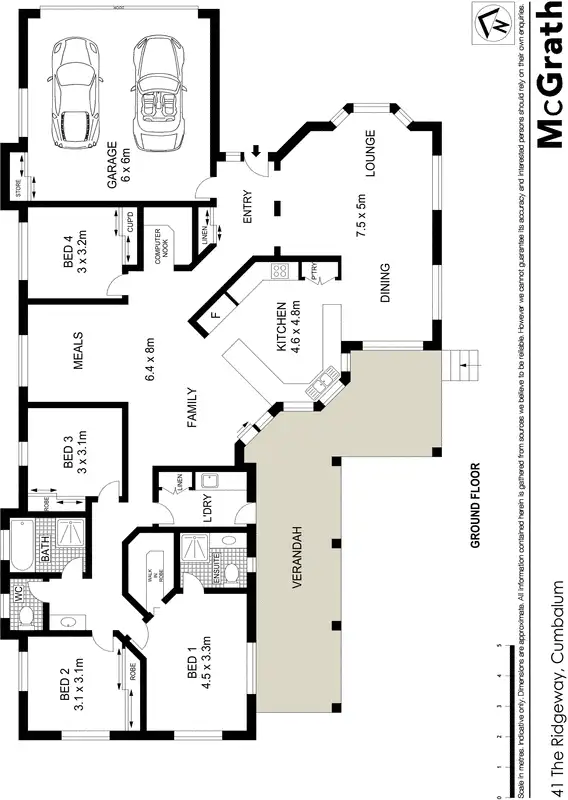 Floorplan of Homely house listing, 41 The Ridgeway, Cumbalum NSW 2478