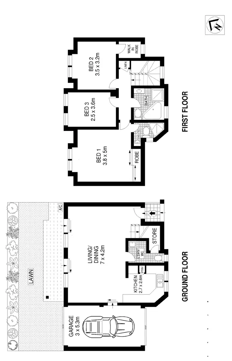 Floorplan of Homely townhouse listing, 2/4A Marsden Road, West Ryde NSW 2114