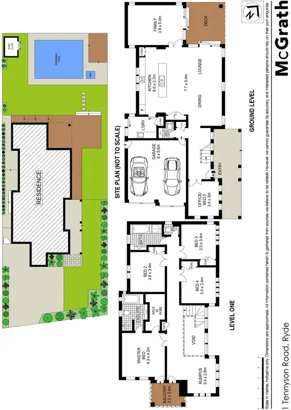 Floorplan of Homely house listing, 1 Tennyson Road, Ryde NSW 2112