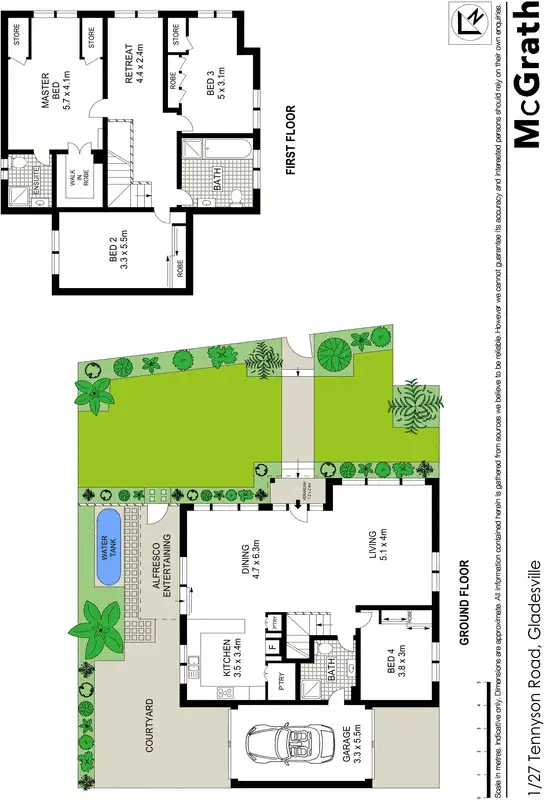 Floorplan of Homely house listing, 1/27 Tennyson Road, Gladesville NSW 2111