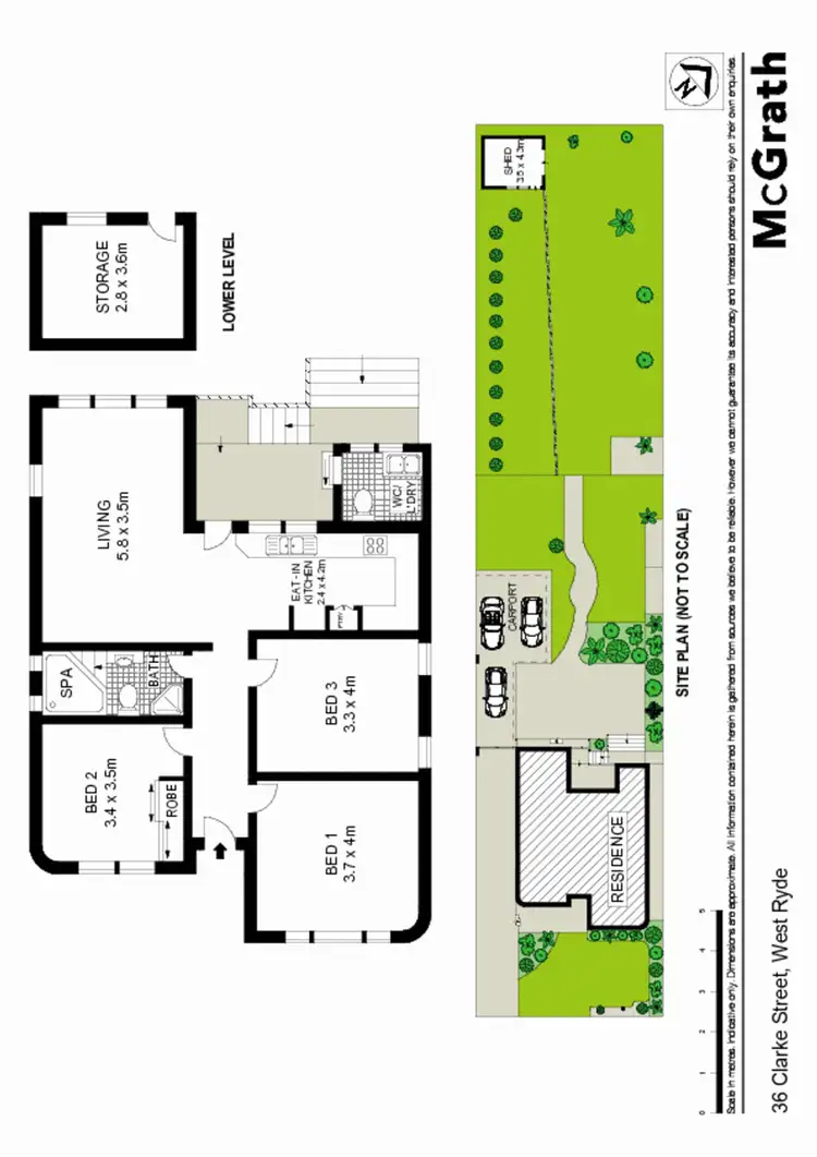Floorplan of Homely house listing, 36 Clarke Street, West Ryde NSW 2114