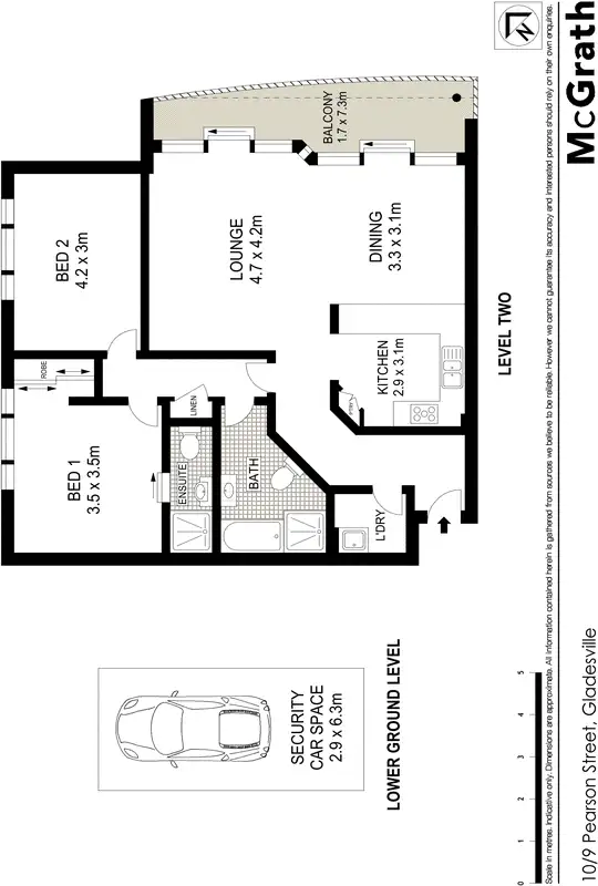Floorplan of Homely apartment listing, 10/9 Pearson Street, Gladesville NSW 2111
