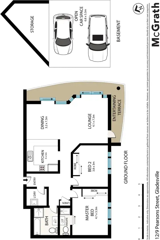 Floorplan of Homely apartment listing, 12/9 Pearson Street, Gladesville NSW 2111