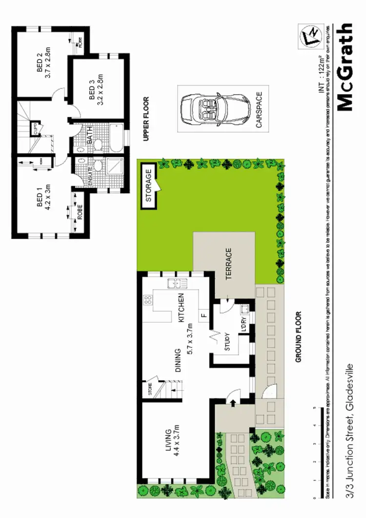 Floorplan of Homely townhouse listing, 3/3 Junction Street, Gladesville NSW 2111