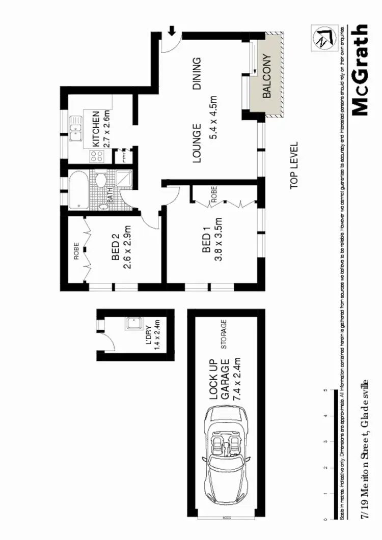 Floorplan of Homely apartment listing, 7/19 Meriton Street, Gladesville NSW 2111