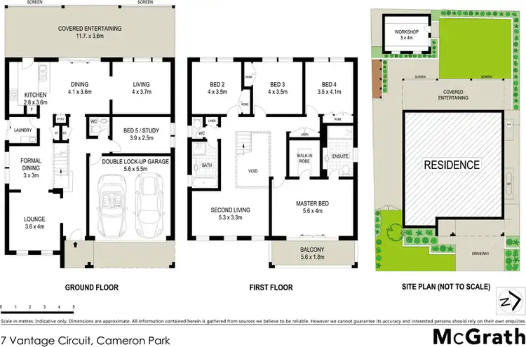 Floorplan of Homely house listing, 7 Vantage Circuit, Cameron Park NSW 2285