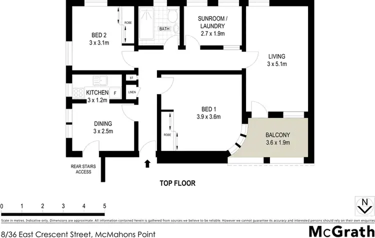 Floorplan of Homely apartment listing, 8/36 East Crescent Street, Mcmahons Point NSW 2060