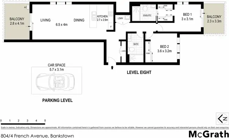 Floorplan of Homely apartment listing, A804/4 French Avenue, Bankstown NSW 2200