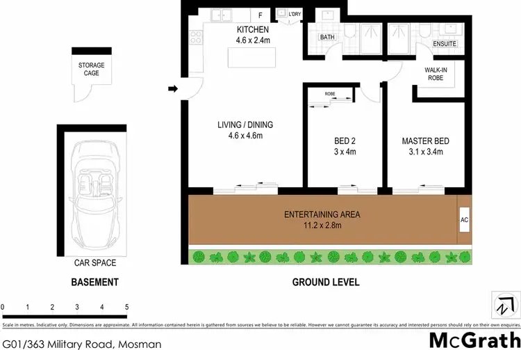 Floorplan of Homely apartment listing, G01 363 Military Road, Mosman NSW 2088