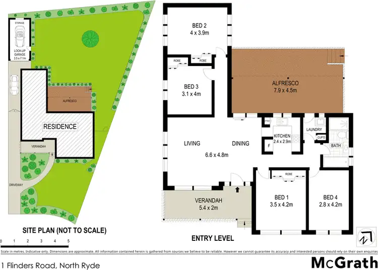 Floorplan of Homely house listing, 1 Flinders Road, North Ryde NSW 2113