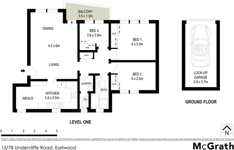 Floorplan of Homely unit listing, 15/78 Undercliffe Road, Earlwood NSW 2206