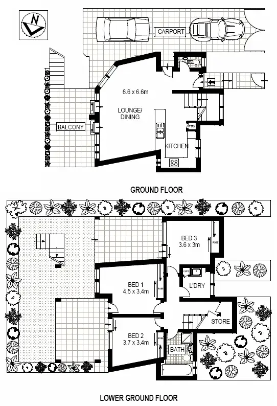 Floorplan of Homely townhouse listing, 2A Undercliffe Lane, Earlwood NSW 2206