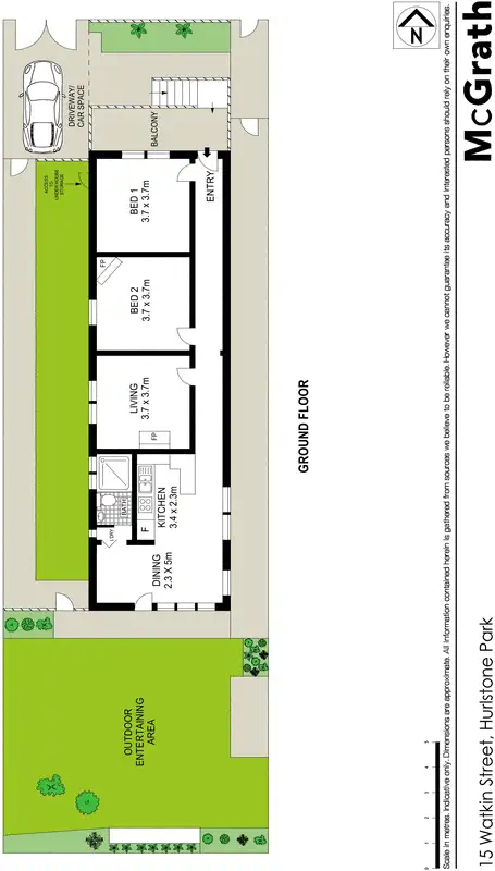 Floorplan of Homely house listing, 15 Watkin Street, Hurlstone Park NSW 2193