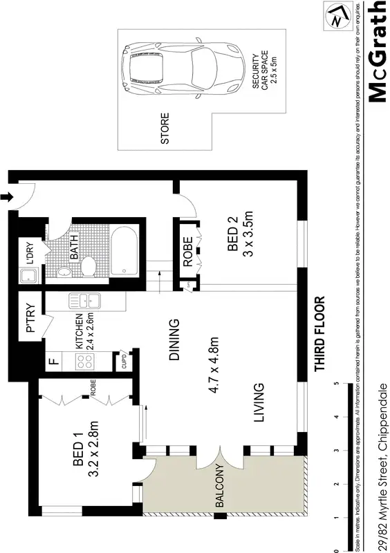 Floorplan of Homely apartment listing, 29/82 Myrtle Street, Chippendale NSW 2008