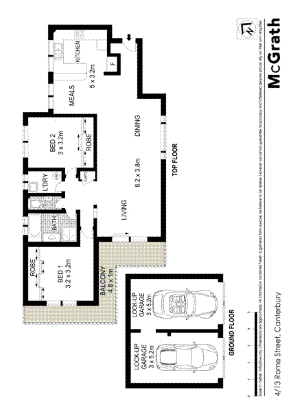 Floorplan of Homely apartment listing, 4/13 Rome Street, Canterbury NSW 2193