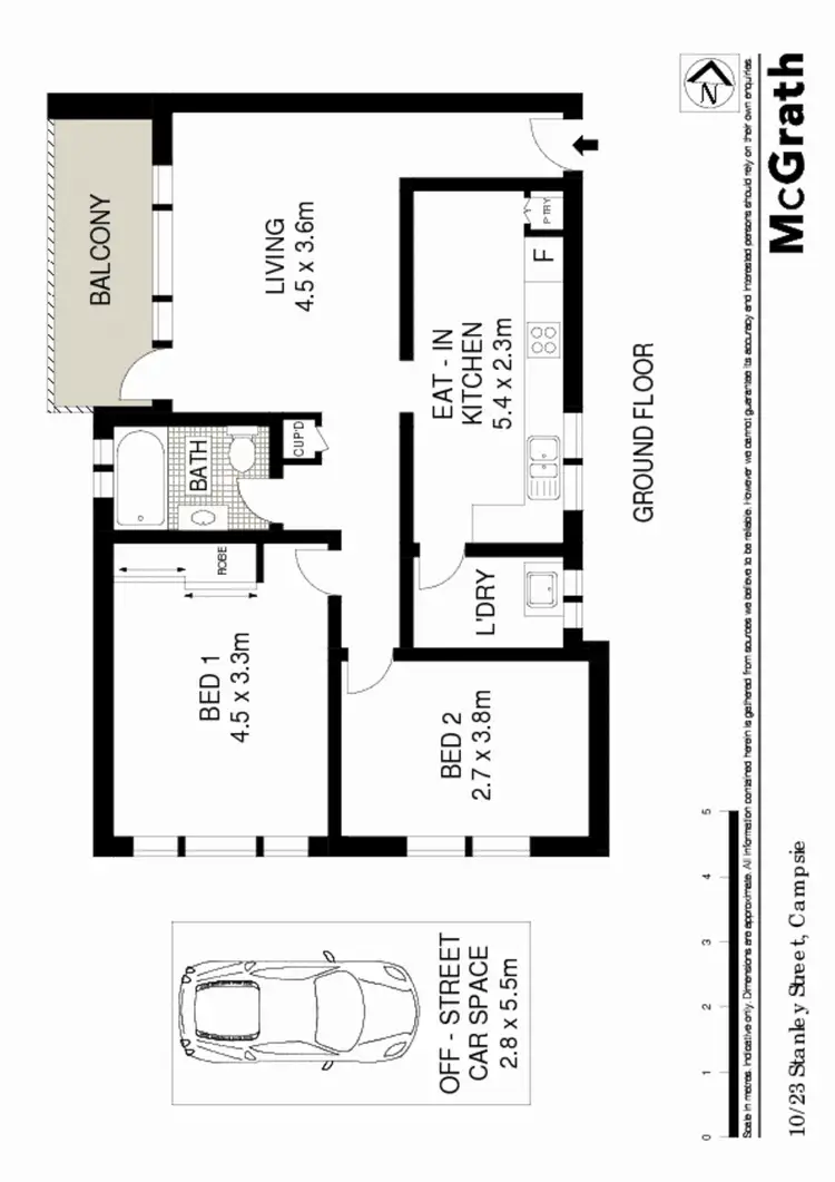 Floorplan of Homely apartment listing, 10/23 Stanley Street, Campsie NSW 2194