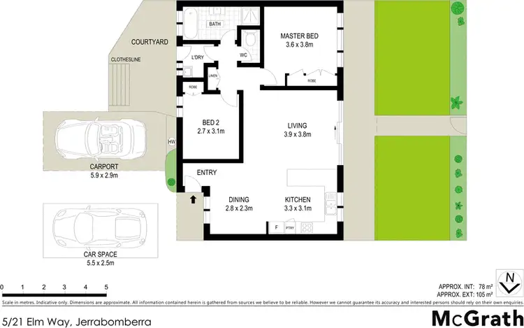 Floorplan of Homely townhouse listing, 5/21 Elm Way, Jerrabomberra NSW 2619