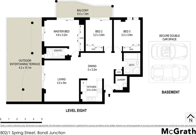 Floorplan of Homely apartment listing, 802/1 Spring Street, Bondi Junction NSW 2022