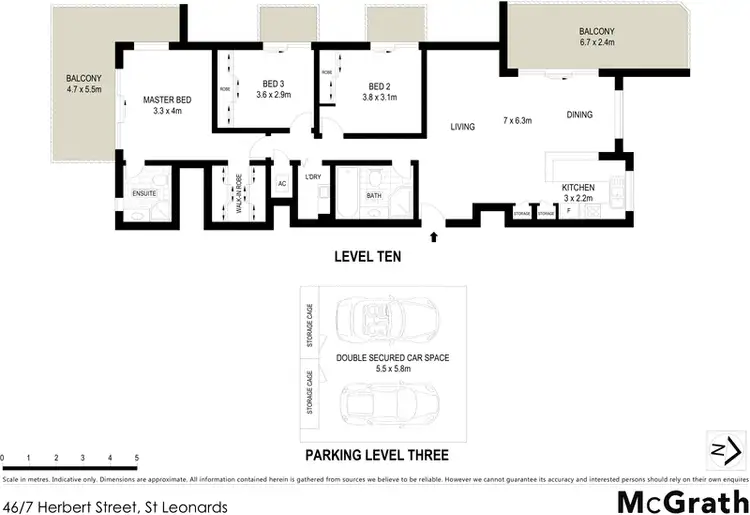 Floorplan of Homely apartment listing, 46/7 Herbert Street, St Leonards NSW 2065